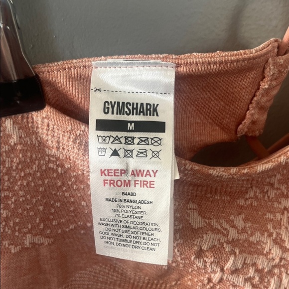Gymshark Peach One-Shoulder Tank Top Size Medium - Picture 2 of 7